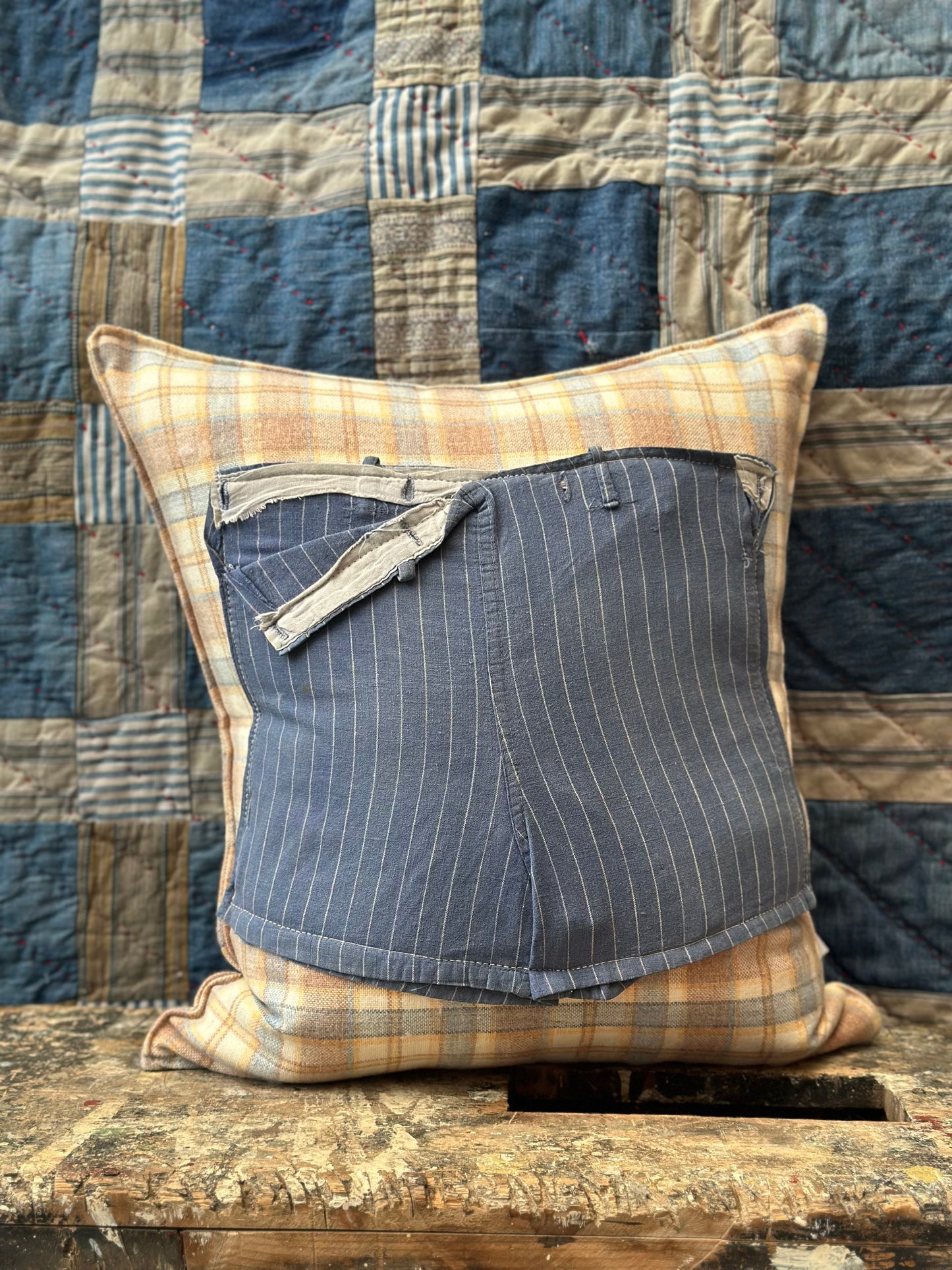 Vintage Stripe Shorts Pillow 18x20” DA