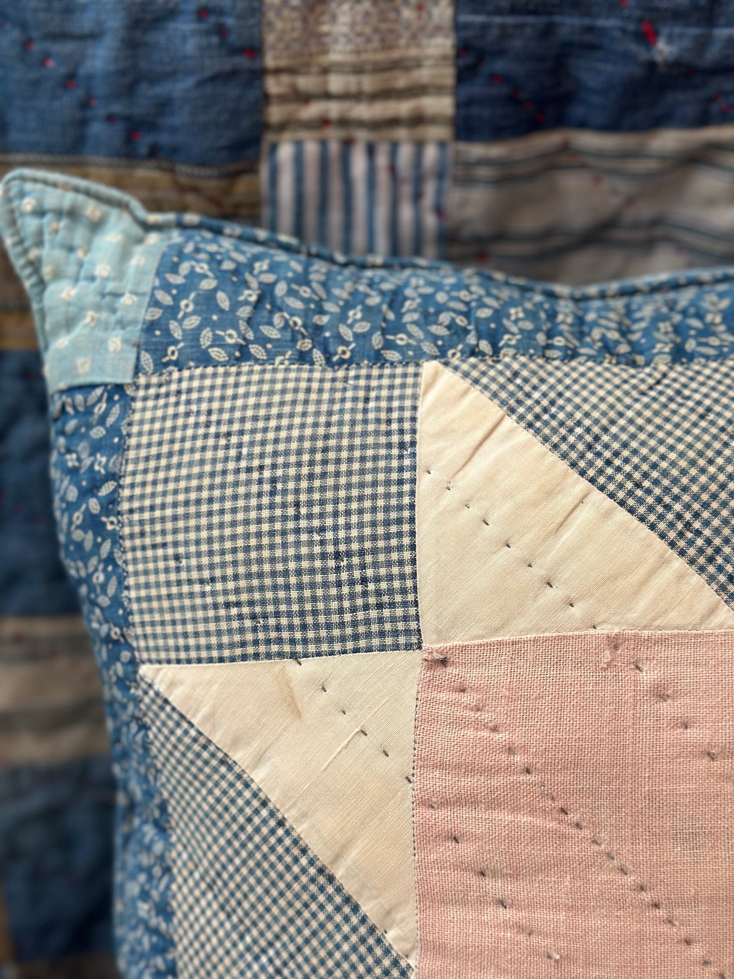 8 Point Star Quilt Pillow 18” DA