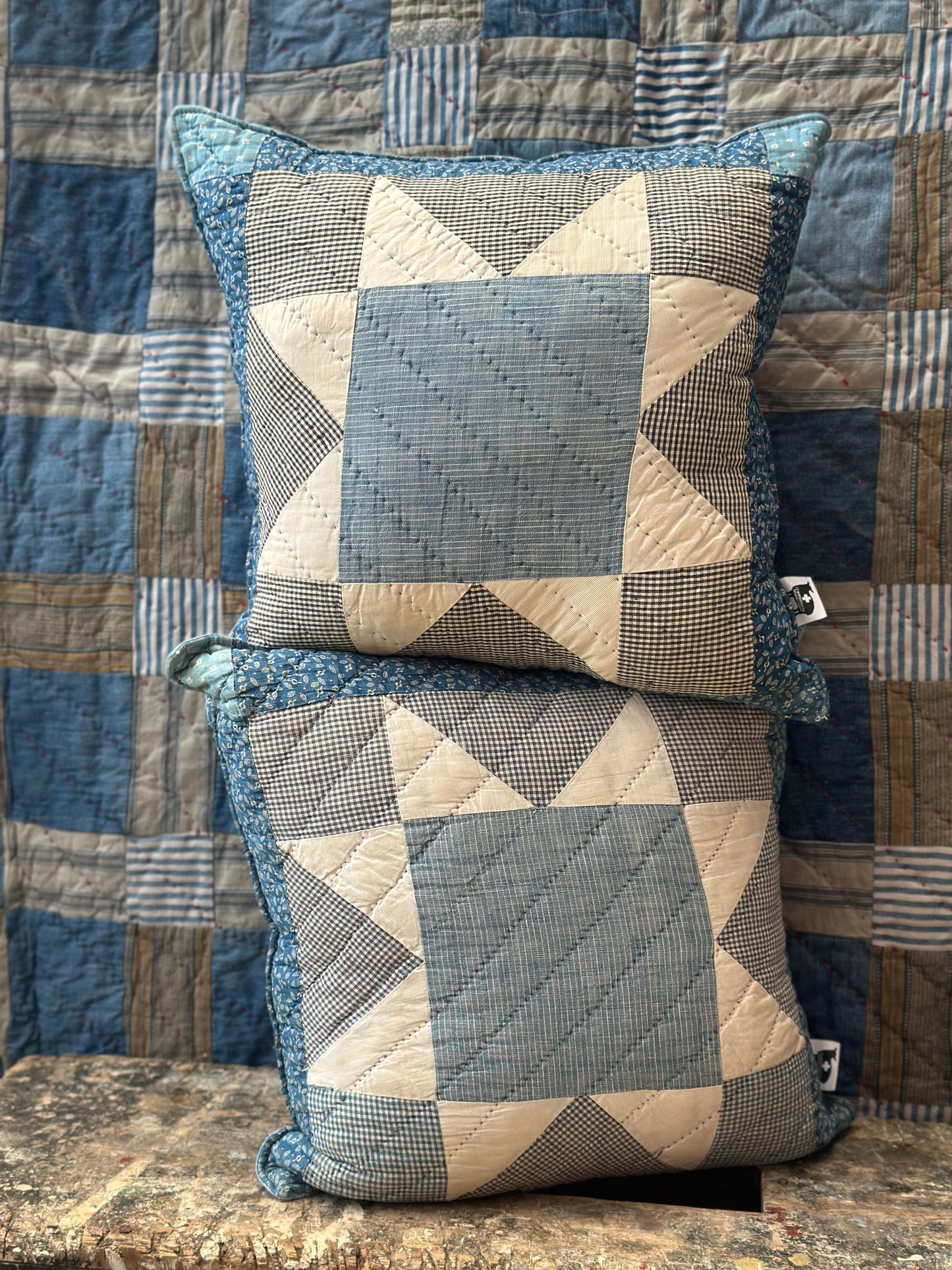 8 Point Star Quilt Pillow 18” DA